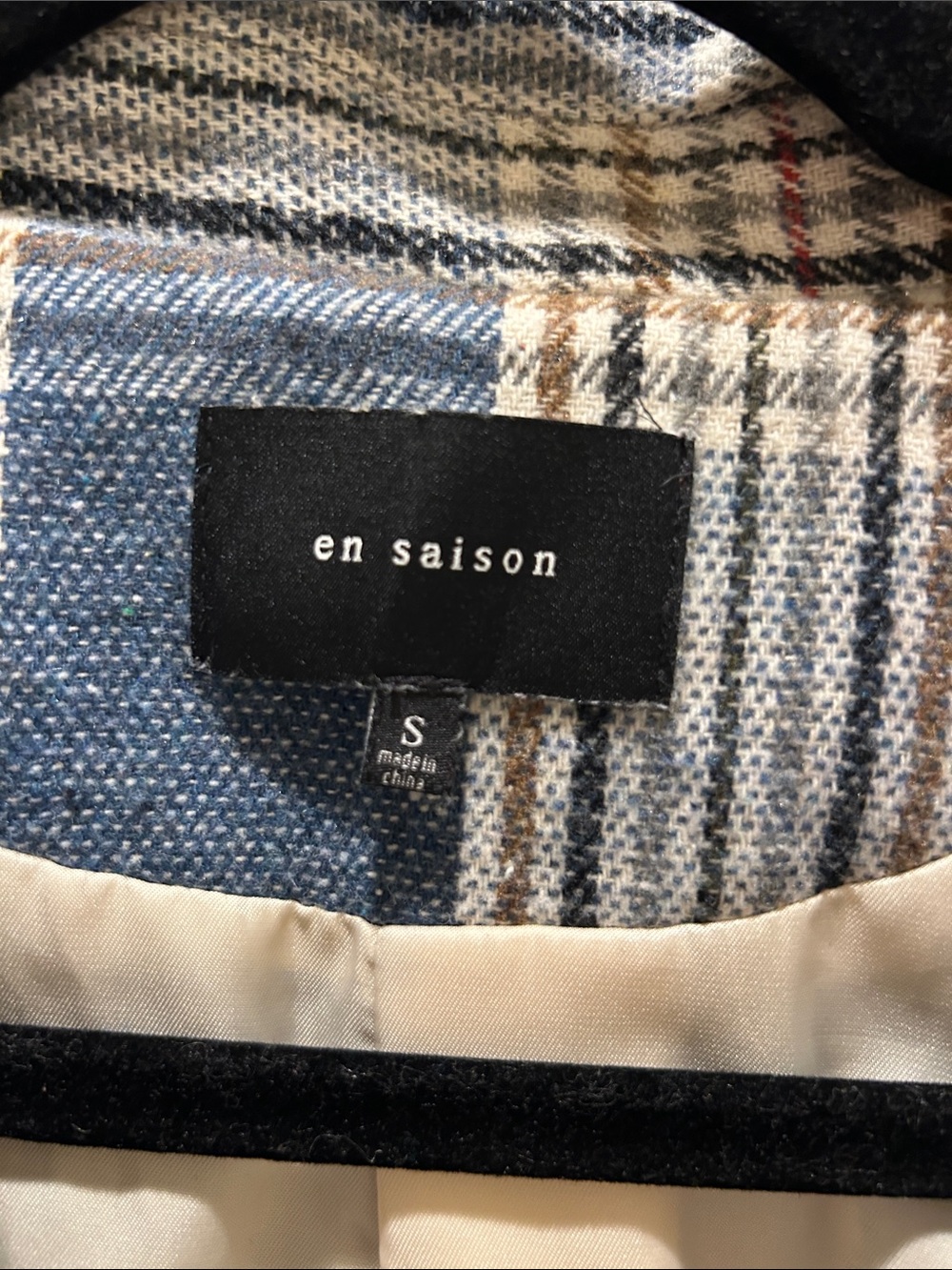 Anthropologie En Saison Plaid Women's Blazer Jacket - Picture 2 of 6